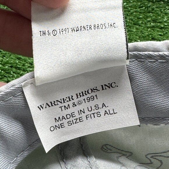 VTG 1991 Looney Tunes SnapBack Hat Lot AOP Taz Daffy Duck Cartoon 90s USA Retro - Picture 6 of 16